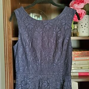 NWT Lulu's Long Lace Dress - Navy - Size M